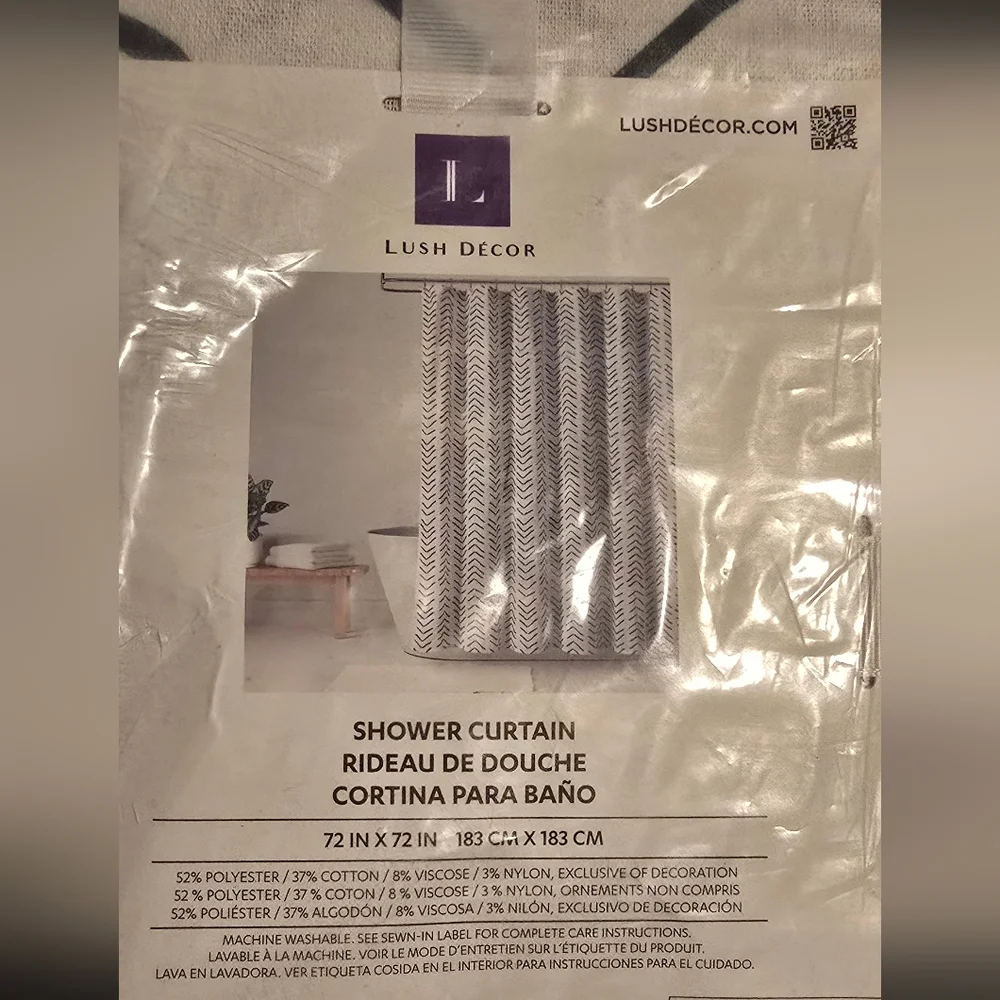 Black and White Shower Curtain